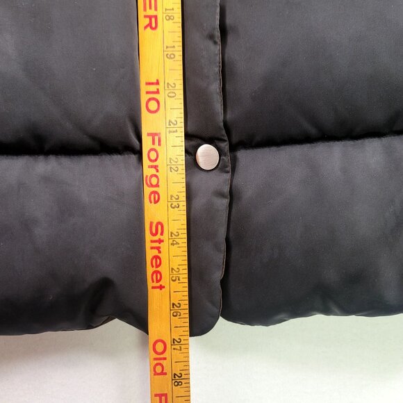 Talbots Petites Large Black Brown Reversible Feather Down Puffer Jacket *Callout - Picture 7 of 9